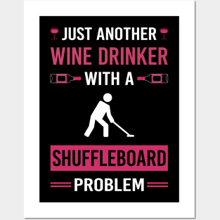 Wine Drinker Shuffleboard Posters and Art